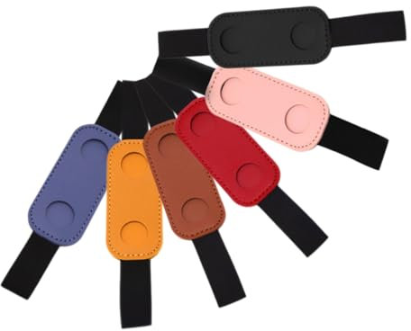 NUOBESTY Elastic Band Pen Pouch for Notebooks Small and Stylish Leather Pen Sleeve for Women Planner Book Journal Traveler