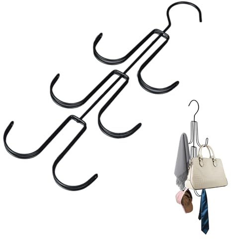 Colgador De Bolsos - Soporte Metálico para Bolsos de Armario,Organizador de Bolsos con Múltiples Niveles para Exhibir Accesorios Diarios como Sombreros Bufandas Cinturones en Vestidores o como Regalo