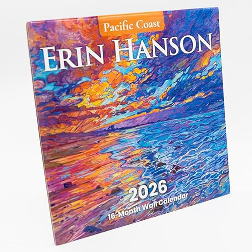 2026 Erin Hanson Calendar Pacific Coast Fine Art | Large Wall Calendar with Vibrant Impressionism Pacific Coast Paintings | Monthly Calendar for Office 12 x 24” Thick Paper | Art by Erin Hanson