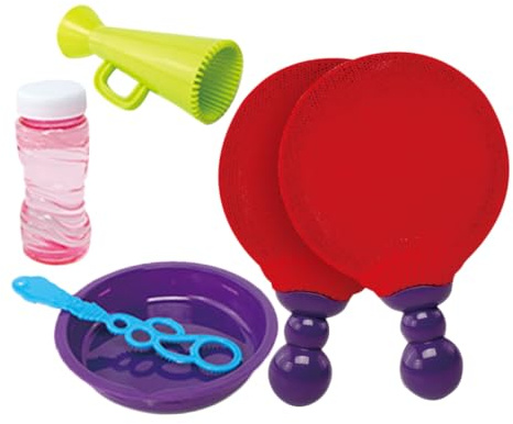POPETPOP Set de Raquettes à Bulles de Savon pour Garçon Fille et Parents Résistant pour Plein Air Ensemble Joueurs Créatif et Favorise Les Liens Familiaux