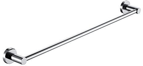 BOOKARROW Portasciugamani da 50 cm a vite da parete cromato singolo portasciugamani in bagno, cucina o camera da letto B39812