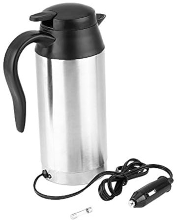 750ml 12V Calentador de Agua, Calentador de Agua de Viaje Coche con Cable de Encendedor Portavasos