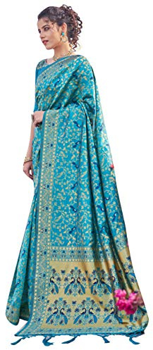 Elina fashion Sarees For Women Banarasi Art Silk Woven Saree || Designer Indian Wedding Gift Sari with Unstitched Blouse