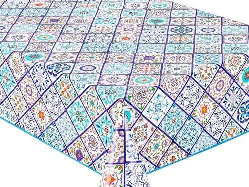 Home Direct Wachstuch-Tischdecke, rechteckig, PVC, abwischbar, 140 x 200 cm, 55 x 78 cm