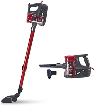 BEPER P202ASP001 Escoba 2 en 1 Aspirador de Mano con Cable de 6,5 m, 600 W, ABS, Rojo