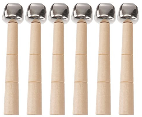 Kinder Handglocke Baby Holz Schellenstab: 6 Stücke Schellenrassel Schellen Glocken Musikinstrumente Rasseln Percussion Rhythmus Instrumente Spielzeug Geburtstag Mitgebsel Geschenke