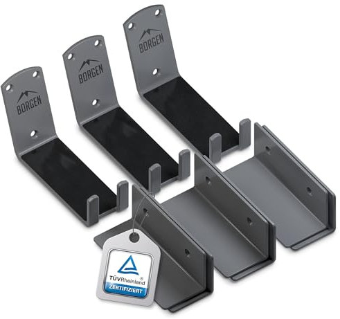 Borgen Gancho bicicleta pared para colgar por el pedal bicis eléctricas, bicicletas de carretera, MTB, gancho de pared con marco de apoyo y almohadillas de protección de pared