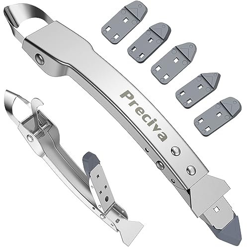 Outils de L'enlève Joint 4 en 1,Silicone Grattoir à Coulis avec 5 Embouts Interchangeables,Professional Outil de Calfeutrage de Joints,Set des Outils pour Rénover les Joints de Silicone