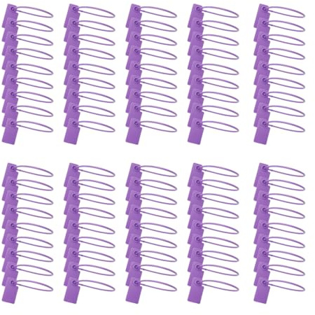 Lot de 100 étiquettes jetables en plastique antivol pour chaussures, étiquettes d'expédition pour vêtements, chaussures (violet, 100 pièces)