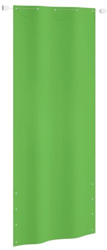 Mengtu Balcón de privacidad, revestimiento de balcón, toldo lateral, protección solar, protección contra el viento, toldo vertical para terraza, balcón, verde claro, 100 x 240 cm, tela Oxford, muebles