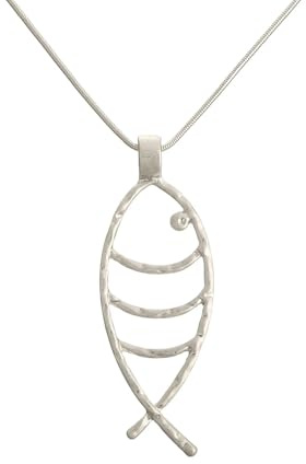Halskette Ketten Schmuck Herren Frauen Anhänger Necklace Fisch Form Anhänger Lange Kette Halskette Für Frauen Pullover Silber