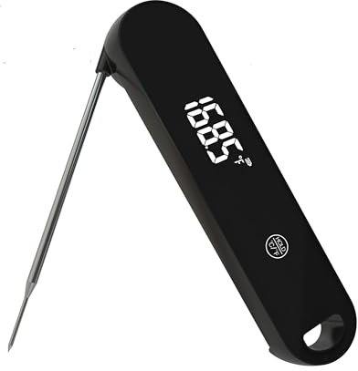 Termometro Cucina ad Alta Precisione, Lettura Istantanea in 0,5 s, Precisione ±0,3°C, Termometro per Carne, Cottura al Forno e Griglia, Display con Rotazione Automatica a 180°