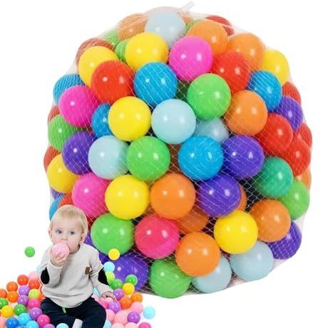 Générique Jeux De Bac À Balles pour Bébé - Boules Multicolores pour Piscine À Balles,Accessoires Motricité Intérieur Garçons Filles Épaissis Couleurs Vives