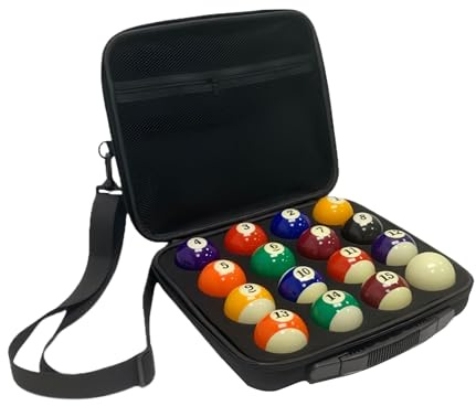 Générique Sac À Billes De Billard | Support de Rangement Portable pour Boules,Boîte De Transport De Billard avec Poignée Et Sangle D'Épaule,pour Divertissement À Domicile Soirée Jeux Compétition