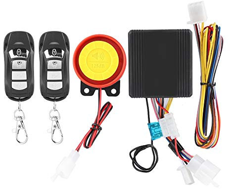 Outbit Motorradalarm 12 V Universal-Motorrad-Funk-Diebstahl-Sicherheitsalarmsystem mit 2 Fernbedienungen mit ferngesteuertem Motor