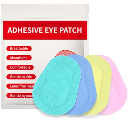 AndicAge Benda adesiva per gli occhi per bambini, 40 pezzi, colorata, traspirante, per adulti e bambini