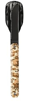 Akinod Gourmet Elegant Straight Bestick med magnetisk insats (kniv, gaffel och sked) - magnetiskt rakt bestick 12H34 mod.BLACK MIRROR Camo Pixel