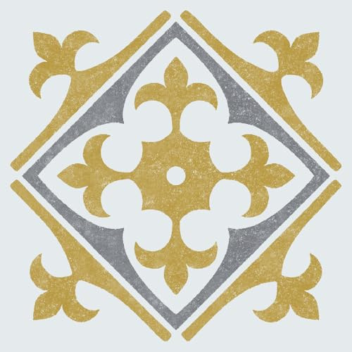 d-c-fix 6 vinilos azulejos adhesivos de pared Nadia oro 15x15 cm - paneles decorativos lavables pegatinas baldosas decoración revestimiento PVC - para baño, cocina