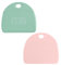 2pcs 5.51x4.84in Silicone Dough Scraper & Stainless Steel Sheet, Bench Scraper & Scale Curved Edge Pastry Spatula Bread Bowl Pan Cutter Tool for Baking Sourdough Bread Cake Kitchen(Pink, Green)