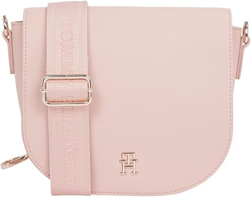 Tommy Hilfiger Damen Crossbody Bag Tasche Logotape Breiter Tragegurt, Rosa (Foggy Pink), Einheitsgröße