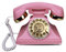 DAEOIBHJR Telefono Fisso Vintage, Telefono con Filo Dial Rotary, Telefono Tavolo Decorazione Casa Antico retrò per Casa Hotel Ufficio Bar Company Decor,Rosa