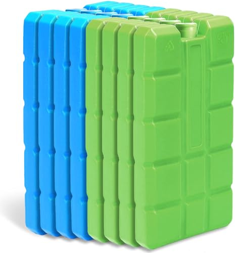 sunVigorous Panetti refrigeranti per borsa frigo, Panetti refrigeranti 4/8 pezzi da 200 ml, Elemento refrigerante ultrasottile riutilizzabile, Adatto per l'outdoor, per mantenere gli alimenti freschi