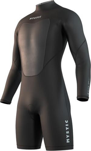Mystic Watersports - Traje de Neopreno para Hombre, 3/2 mm de Largo, con Cremallera Trasera, Color Negro
