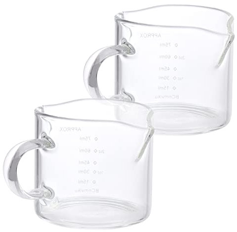 Cabilock 2pièces Verre Doseur à Café Chopes à Bière Tasses à Bière Chopes Verre Tasses à Boissons Lot De Doseurs à Café Durables Et Multifonctionnels Avec Deux Becs Verseurs Pour Servir Fac