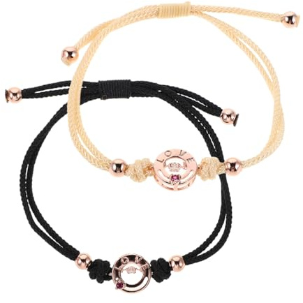 VANZACK Pulseras para Parejas con Vibración Ajustable Brazaletes Tejidos para Conexión Táctil para Relaciones Distancia Diseño Cómodo y Duradero