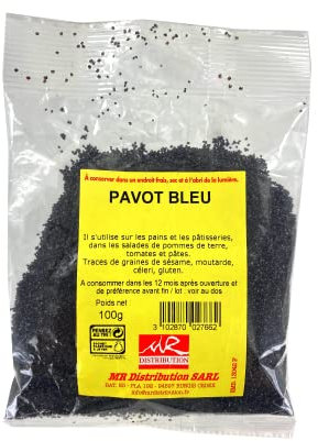 Pavot Bleu 100g - Lot de 3 pièces