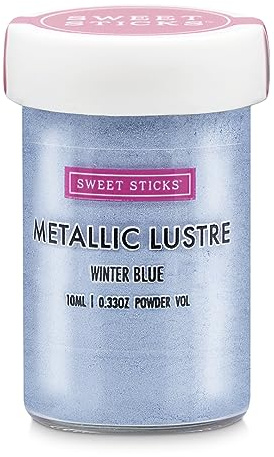 Sweet Sticks Edible Metallic Lustre Dust 4g Winter Blue