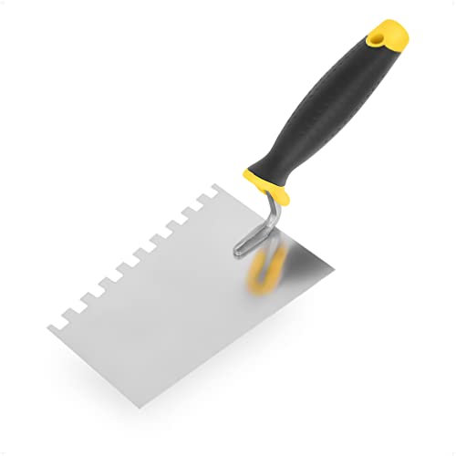 Llana cuadrada para azulejos de acero inoxidable, 16 x 11 cm (8 x 8 mm)