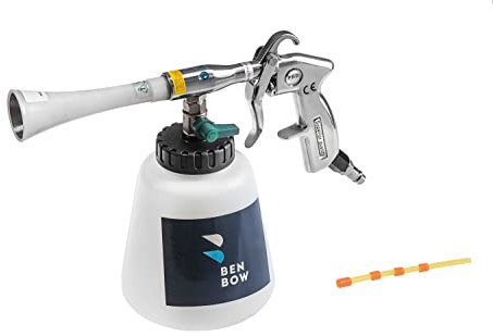 BenBow Druckluft Reinigungspistole Classic – mit Ersatzschlauch – Waschpistole mit Wirbelsturm-Effekt - berührungslose Reinigung – perfekt für professionelles Auto Detailing