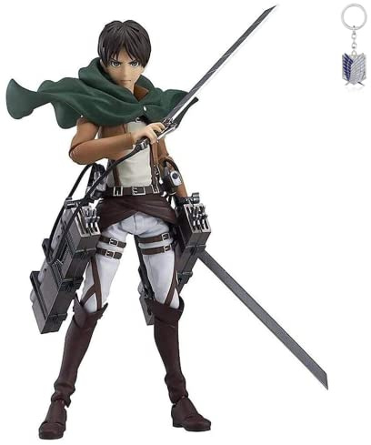 WANSHI Eren Yeager Figurine d'action Attaque des Titans Jouets Cosplay Anime Modèle PVC Ornements de collection Poupée Jouets pour enfants adultes Cadeau