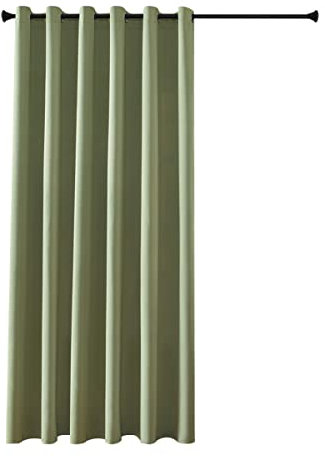 MRTREES Blackout Curtains Bedroom 90 Drop 1 Panel Sage Green Eyelet Thermal Curtain for Living Room Soft Texture Window Treatments for Kids 90x90 Inch 228x228 CM