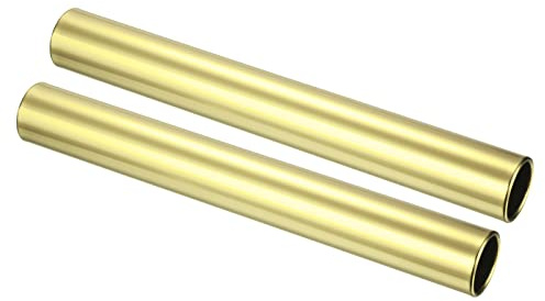 PATIKIL Relay Track Baton, 2 Pack Aluminum Alloy Tube Field Running Race Stick for Outdoor Athletics Sport Game Tool, Gold