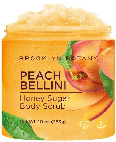 Brooklyn Botany Peach Bellini Honey Sugar Scrub - 10 oz