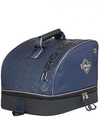LeMieux Elite Pro Hat Box - Strong Waterproof Outer - Adjustable Long Strap - Comfort Grip Handle - Navy