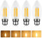 Caldarax Bombilla LED C35 B22 4W 2700K, regulable en profundidad, 4P