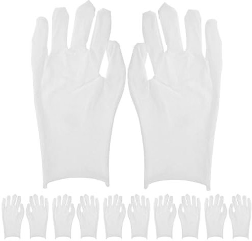 JECOMPRIS 12 Paar Herren-Arbeitshandschuhe Schmuck-Inspektionshandschuhe Baumwollhandschuhe Für Den Umgang Mit Münzen