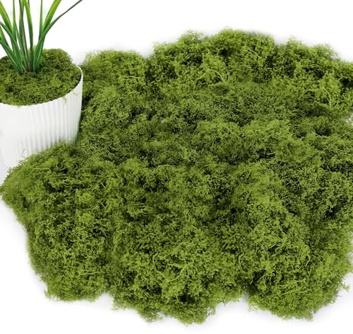 ROLLWAY Musgo Artificial Decorativo 150g - Simulación de Planta Verde y Césped para Manualidades y Jardines Eternos (Verde Oscuro)
