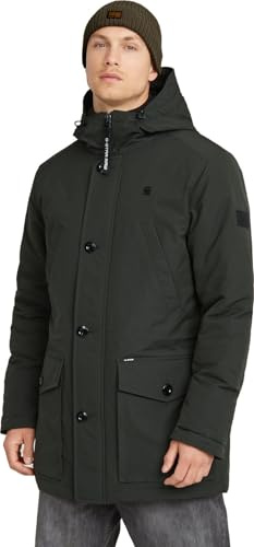 G-Star Men's Vodan Padded Hooded Parka, Grey (asfalt D26402-D908-995), L