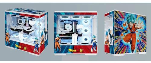Datorfodral, Mid-Tower PC-spelfodral ATX/M-ATX/ITX - Främre I/O TPYE-C-port - Härdat Glas - 10 Fläktinstallationsposition - Vattenkylningsinstallation Klar