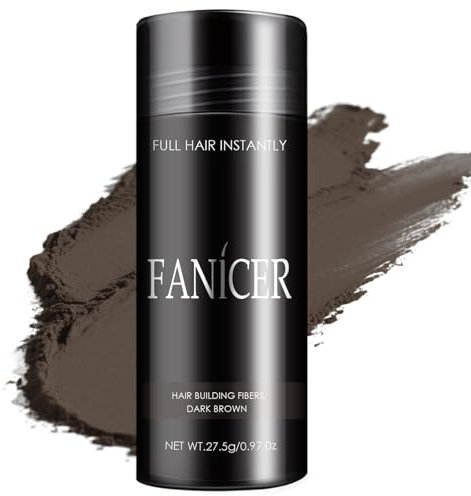 Hair Fibers, Langanhaltend Hair Fiber Frauen Männer, Haarpuder für Feines Haar, Haarpulver, Haaransatz Ausbessern & Kaschiert Sofort Haarausfall, Abdecken vondünner werdendem Haar(Dunkelbraun)