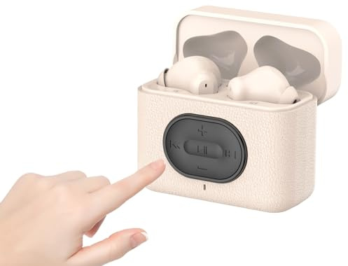 Auricolari wireless multifunzionali con telecomando per girare pagine a distanza, controllo video, acquisizione foto, Bluetooth 5.4, auricolari in-ear ENC con cancellazione del rumore, morbidi