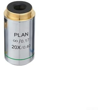 Lente de objetivo acromático infinito para microscopio, ampliaciones de 4X, 20X, 40X, 60X y 100X con rosca RMS (4X)