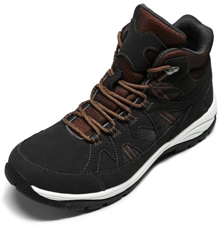 YOUTHUP Chaussures randonnée Homme imperméables Montantes | Tige résistante doublure aérée semelle amortissante crampons adhérents protection stable pour randonnée marche montagne