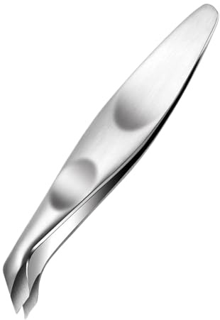 Cortador de cutículas de acero inoxidable, cortador de uñas de precisión, removedor de piel muerta de 4 x 1 pulgadas con construcción, herramienta de manicura de metal, pinza con diseño ergonómico
