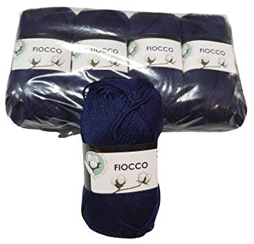 Tresfere Cotone per Maglieria Fiocco Pacco 250g col7535 Blu