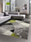 CARPETIA Abstrakter Wohnzimmer Teppich mit modernem marmorierten Wellen Rauten Design in grün grau - pflegeleicht Größe 200x280 cm